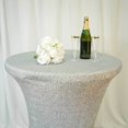 thumbnail image 2 of Efavormart Silver Wholesale Stretchy Spandex Tablecover Glitz Tablecloth For Cocktail Table Wedding Party Bar Restaurant Tablecloth, 2 of 6