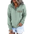 thumbnail image 4 of Vedolay Womens Hoodies Pullover Hoodies for Women 2023 Zip Up Hoodies Oversized Sweatshirt Cute Fall Casual Clothing with Pockets,Mint Green XL, 4 of 5