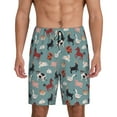 thumbnail image 1 of Balery Farm Animals 1 Pantalones cortos de pijama de punto de algodón para hombre con cinturilla y bolsillos-4X-Large, 1 of 6