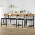 thumbnail image 6 of Counter Height Bar Stools Set of  With Arms, 26" Upholstered Bar Stools , Wider Seat, Modern Bar Stools Set With Footrest for Kitchen Island,Counter Bar,Easy Assembly, 6 of 7