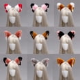 thumbnail image 3 of Furry Animal Cat Ears Diadema Cat Helmet Halloween Cosplay Party Soft, Color 3 ER, 3 of 3