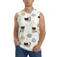 thumbnail image 1 of Bingfone Cute Cat Pattern Men's Tank Tops Workout Sleeveless Tee Shirts Running Beach Tanks for Men-Small, 1 of 7