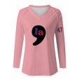 thumbnail image 3 of iTNHFP Chemises pour Femmes Mode Décontractée Col en V Manches Longues Haut Polyvalent et Élégant, 3 of 3