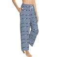 thumbnail image 2 of Xecao Cute Whale Women's Straight Lounge Pajama Pants: The Epitome of Relaxed Sleepwear, 2 of 9