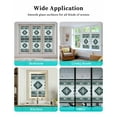thumbnail image 6 of Window Privacy Film Green Boho Stained Glass Window Film Decorative Sun Block Window Cover Southwest Ethnic Abstract Geometric Art Window Clings Static Adhesive Sticker for Bathroom 19.6"x39.3", 6 of 7