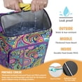 thumbnail image 3 of Colorful Floral Paisley Insulated Backpack Cooler, High-Performance Insulation, Leak-Proof & Waterproof, Perfect for Summer Trips, Camping, and Outdoor Fun, 3 of 5