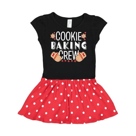 

Inktastic Christmas Cookie Baking Crew with Oven Mitts Gift Toddler Girl Dress