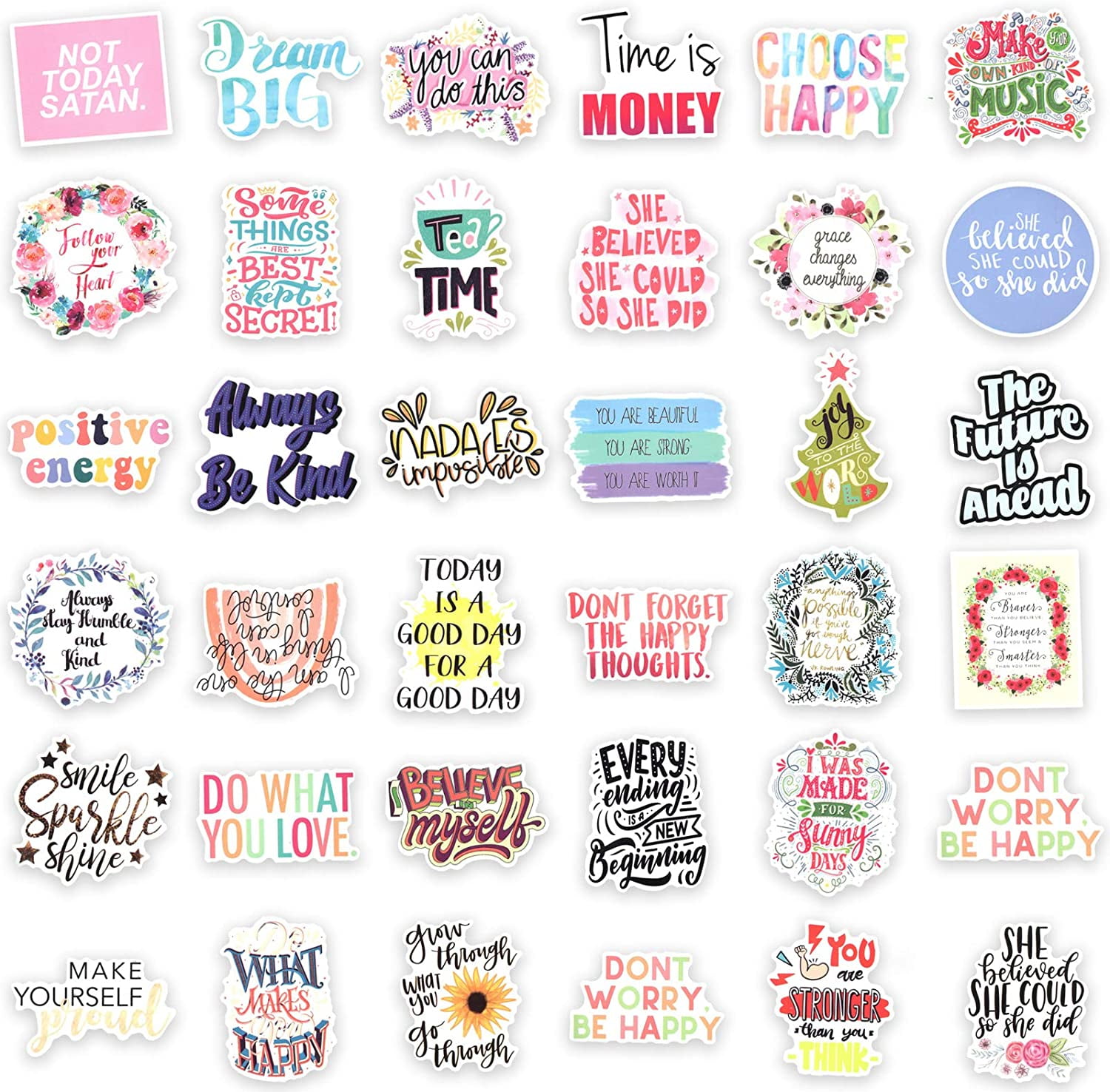 50pcs Inspirational Quote Stickers Vision Board Motivational Sticker for  Adults Teens Students Teachers Aesthetic Decals Gift