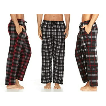 DARESAY Mens 3 Pack Pajama Pants for Men, Microfleece Pajama Pants, Men ...
