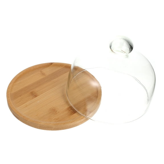 CIMAXIC Glass Cake Dome with Wood Base for Display Multi Size Fits Perfectly for Serving and Protecting Food