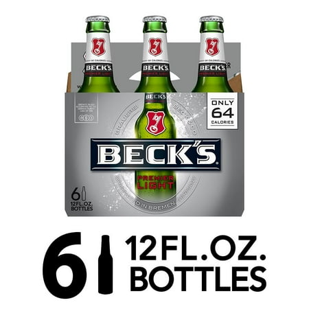 Beck's Premier Light Beer, 6 Pack Beer, 12 FL OZ Bottles, 4.8% ABV