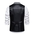 thumbnail image 5 of Dovford Men's Suit Vest Business Formal Dress Waistcoat Solid Color Vest for Suit or Tuxedo, 5 of 7