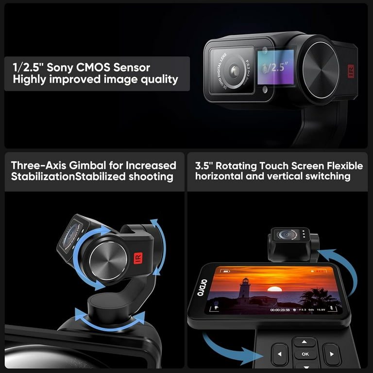 ORDRO M3 5K Handheld Camera With Flippable Touch Screen, WiFi IR Night Vision Camera W/ 3250mAh Capacity Battery, 4K UHD 56MP Video Camera Camcorder For YouTube W/64G Card