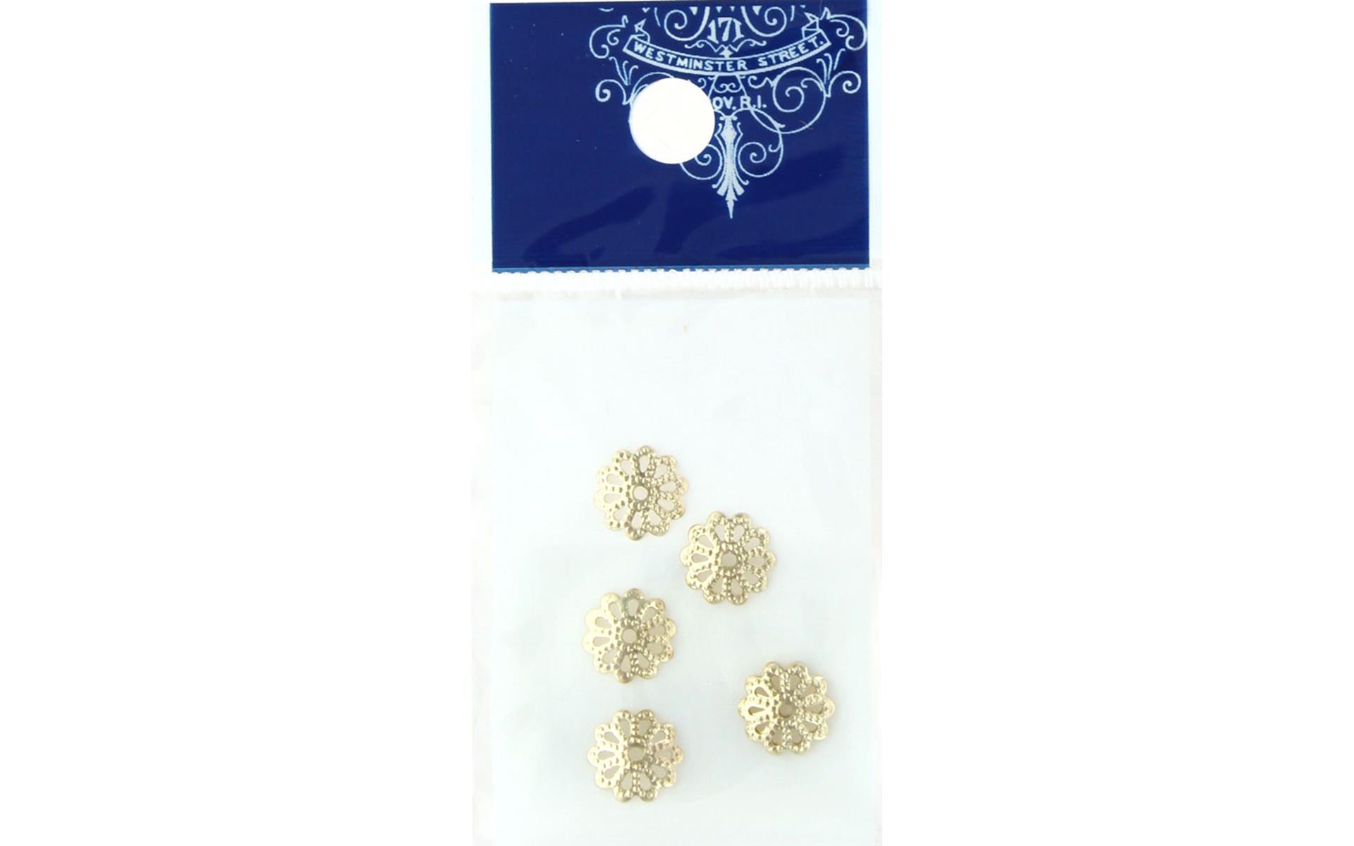 Resinate Bead Cap 8mm Gold 6pc