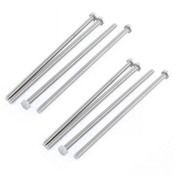 M6 x 150mm Fully Threaded Stainless Steel Hex Screw Bolt 8 Pcs