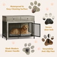 thumbnail image 7 of Waleaf 44 inch Dog Crate Furniture with 2 Storage Drawers,Wooden Dog Kennel for Inside,Tables with Dog Crate for Large Medium Dogs, 7 of 7