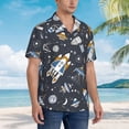 thumbnail image 5 of Daiia Space Cars Hawaiian Shirt for Men Gentle Cotton Regular Short Sleeve Casual-X-Large, 5 of 9