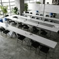 thumbnail image 6 of Flash Furniture Davis 72"W x 24"D Foldable Training Room Table Laminate Gray Tabletop/Gray Frame, 6 of 17