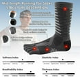 thumbnail image 6 of Men's and Women's Mid-Cut Running Toe Socks - Coolmax Material, Quick-Dry Toe Socks, Suitable for Trail Running, Marathon, Hiking (3 Pairs), 6 of 8