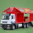 thumbnail image 7 of Fairnull Container Truck Model with Music Light Openable Door 1:32 Scale Realistic Vehicle Toy Ornament Alloy Model Inertia Truck Boys Girls Pull Back Toy Birthday Gift, 7 of 7