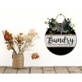 thumbnail image 5 of Laundry Never Ending Cycle Door Sign Home Decor Round Wood Wreaths Wall Hanging Sign Farmhouse Porch Sign Front Door Decoration for Housewarming Gift All Seasons Holiday,11In, 5 of 5