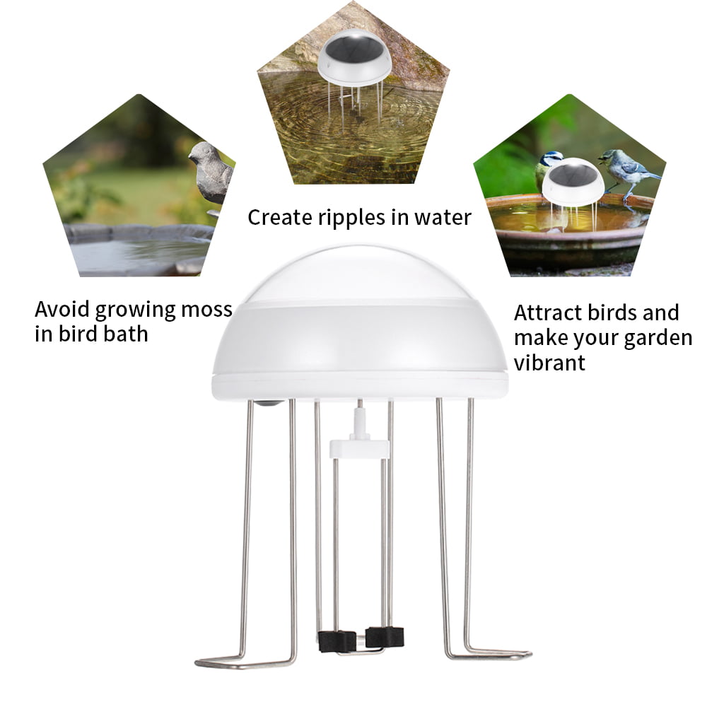 Yosooo Universal Water Wiggle for Bird Bath Solar Power Water Wiggle Agitator for Bird Bath 