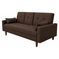 thumbnail image 3 of Sofá Cama Reclinable El Bazar Store Cancún Lino Chocolate Brazos Separados Respaldo Abatible, 3 of 7