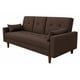 thumbnail image 3 of Sofá Cama Reclinable El Bazar Store Cancún Lino Chocolate Brazos Separados Respaldo Abatible, 3 of 7