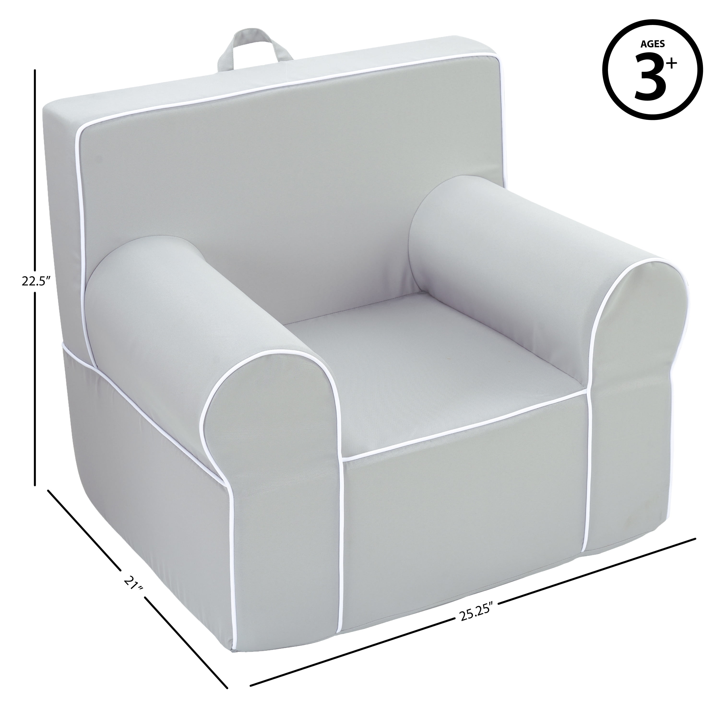 American Kids Everywhere Foam Chair Gray 25.25