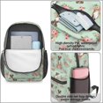thumbnail image 4 of Boxer and Floral Green Pattern 17" Waterproof Oxford School Backpacks for Teens, S-Shape Padded Straps, for School, Travel, Hiking, Camping, 4 of 5
