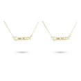thumbnail image 2 of Qarigey Collar clásico de la amistad con letras inglesas Colgante Ins Capricornio dorado oro capricornio 2Conjunto, 2 of 6