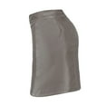 thumbnail image 5 of IROINNID Women's Fashion High Waist Sexy Leather Skirt Short Empire Waist Short Solid Color Skirt, 5 of 7