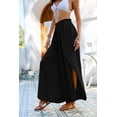 thumbnail image 2 of Bsubseach Fashion Women Wide Leg Slit Swim Cover Up Palazzo Beach Pants, 2 of 6