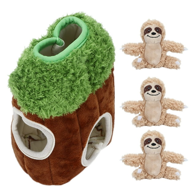 Hide A Toy Dog Toy, Sloth Trunk Holes Toys Squeaky Plush Puzzle Toy Interactivo Squeaky Dog Toys Elegante y Moderno