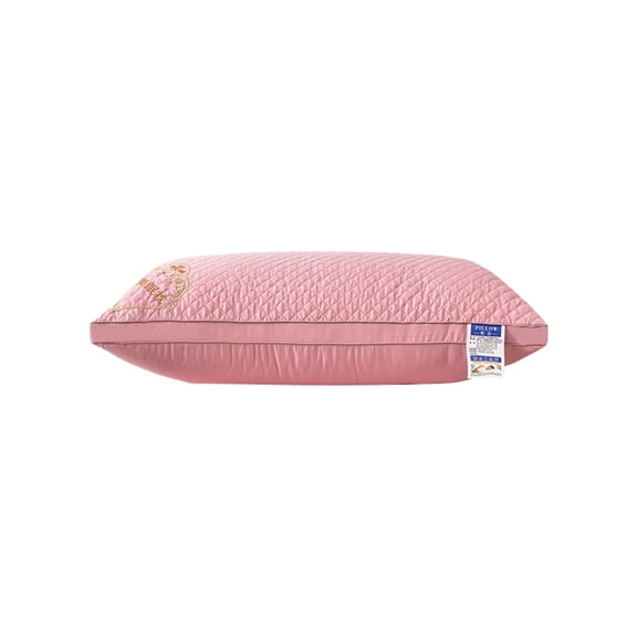 LACKUST Embroidery Pillow - Hotel Soft Pillow, Student Dormitory Neck Pillow,Pink