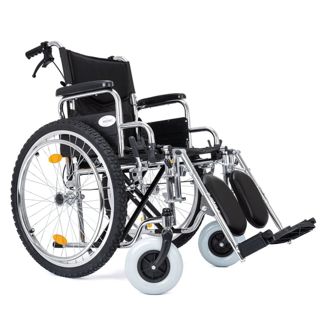 Silla De Ruedas Todo Terreno Hilphy Medical Ultraresistente Con Elevapiernas.
