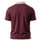 thumbnail image 5 of Camisas de Manga Corta de los Hombres Casual Color Bloqueado Botón de Solapa de Bolsillo Casual Top Transpirable, Manga Corta Tops de Verano para el Ejercicio, 5 of 6