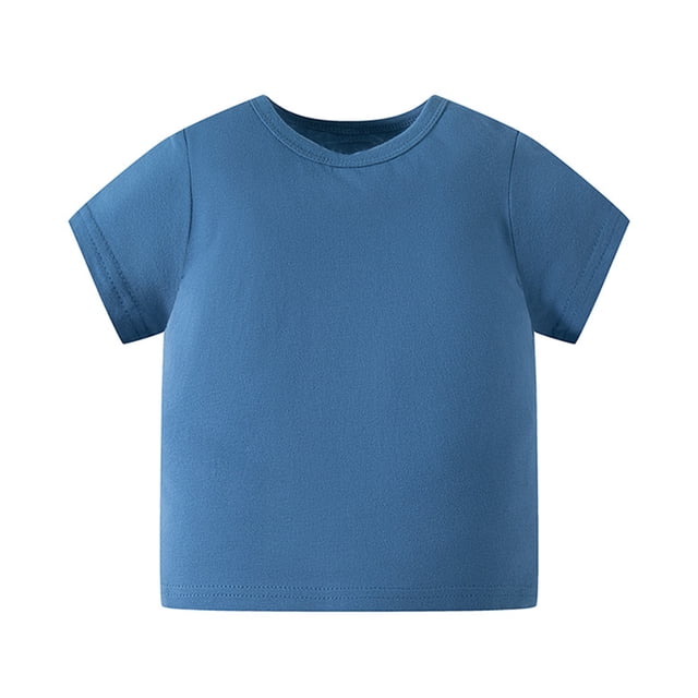 Nmmacb T-Shirt Garçon Été Col à Revers Manches Courtes Couleur Unie Taille 1-8 Ans