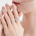thumbnail image 1 of WIFKLSIIPG Hands Diamond Ring Love Engraved Opening Adjustable Ring Heartwarming Gift Fashionable Simple Versatile Temperament Ring, 1 of 7