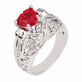 thumbnail image 2 of YYKihy Love Imitation Crystal Personalized Fashionable Retro Diamond Ring, 2 of 4