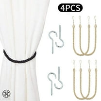 Luxtrada 4/2pcs Curtain Tiebacks Ropes Decorative Handmade Tie Backs Curtain Holdbacks Holders Cord for Window Sheer Drapes Indoor Outdoor