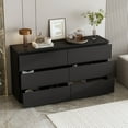 thumbnail image 2 of OXYLIFE 6 Drawer Dresser Chest,Wood Dresser Chest Vertical Storage Organizer Unit for Bedroom, Living Room, Hallway, 2 of 7
