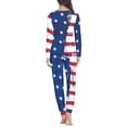 thumbnail image 3 of Suhoaziia Pajama Pants Stretchy Breathable Loungewear Long Pajama Pant Spring/Fall Clothing Comfortable Stretchy American Flag Nightwear Womens Suit Size XS, 3 of 4