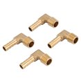 thumbnail image 1 of 4Pcs Laiton Filetage Mâle Coude Tuyau Queue Connecteur Raccord G1/4" 8mm, 1 of 1