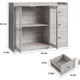 thumbnail image 3 of Gris 43 - pulgada coffee bar gabinete con glass doors y 3 cajones: sideboard buffet gabinete con adjustable estantes para kitchen y dining room, 3 of 8