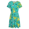 thumbnail image 4 of Margarita Time Dress Summer Street Style Dresses Female Short Sleeve Printed Sundress, 4 of 7
