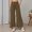 Coffee, variant on Women's Effortless Wide Leg Casual Pants with Front Slits Minimalist Everyday Trousers for Work and Leisure Comfortable Flowy Women's Comfortable Lightweight Regular Pants Girl Pull On Sweatpants