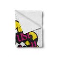 thumbnail image 2 of Wedding Soft Flannel Fleece Blanket, Pop Art Style Design Cupid Bow Arrow Love in the Air Just Married Retro Celebration, Cozy Plush for Indoor and Outdoor Use, 50" x 70", Multicolor, by Ambesonne, 2 of 6