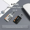 thumbnail image 3 of 4 Digit Code Combination Padlock Small Travel Luggage for Case Lock Keyless Shackle Lock for Backpack Gym School Locker, 3 of 15