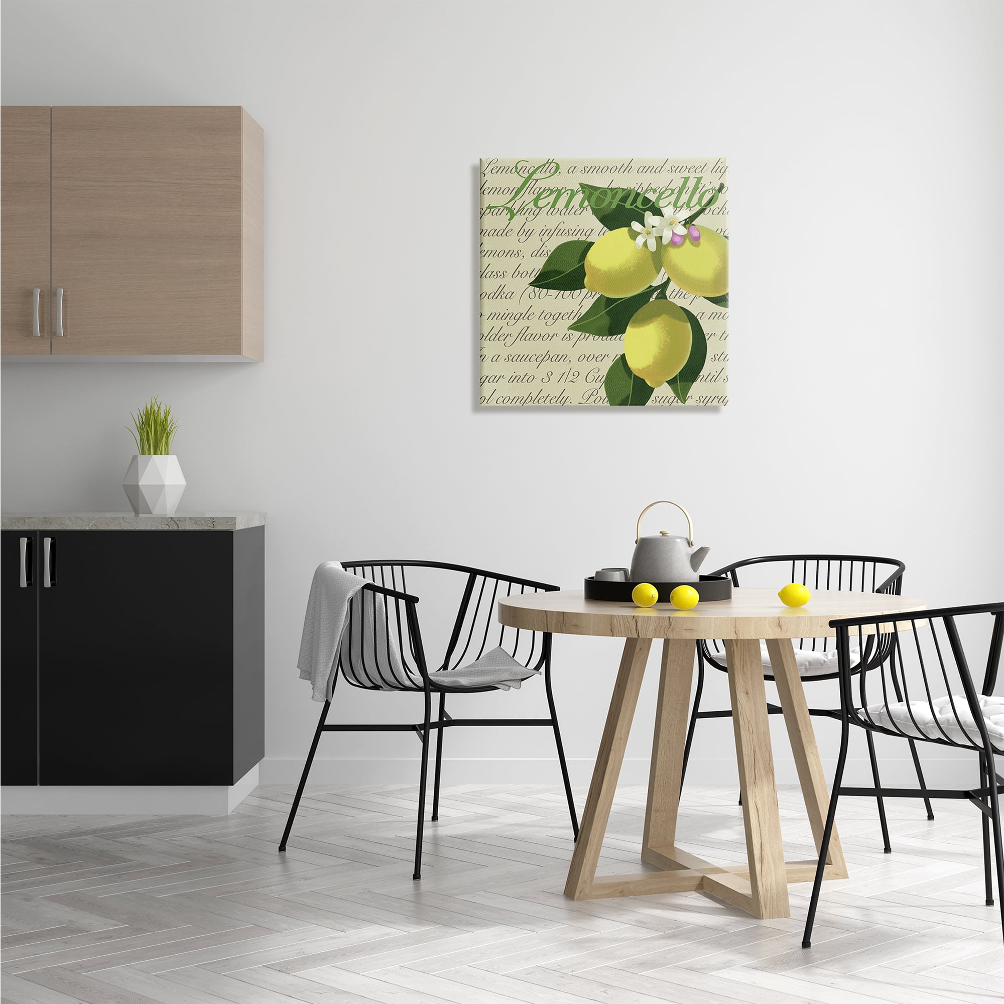 Stupell Industries Lemoncello Text Blooming Floral Lemon Branch Traditional Script, 24 x 24, Designed by Sally Springer Griffith